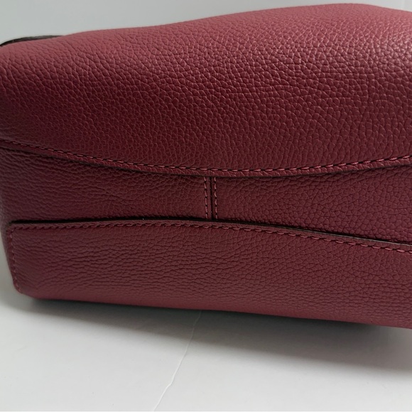 Coach Deep Red Leather Shoulder Bag - Picture 7 of 10